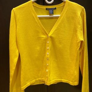 Boston Proper Yellow Cardigan, Size S